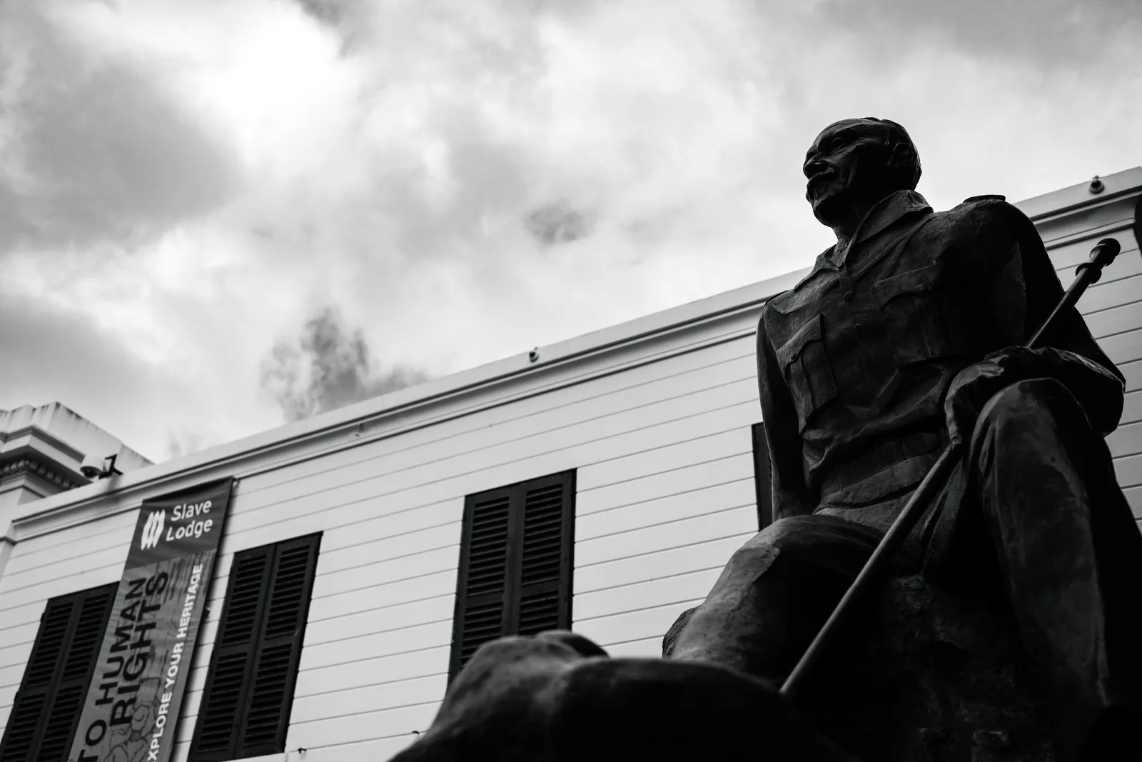 Jan Smuts Statue next to the Iziko Slave Lodge Museum